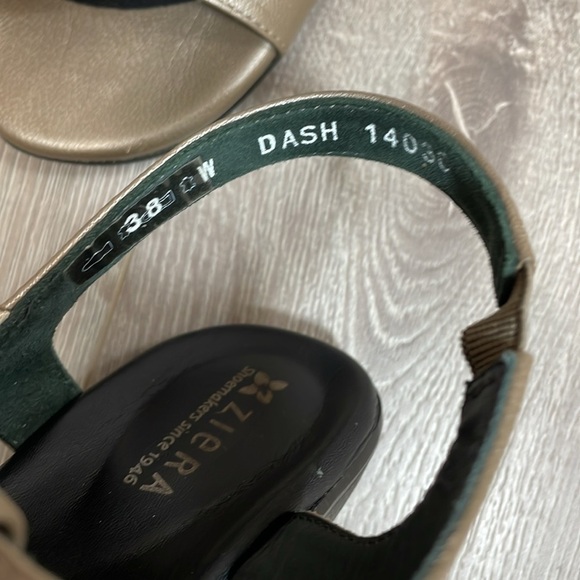 Ziera Dash Leather Ankle Strap Open Toe Heel Sandal 38 W - Picture 7 of 16